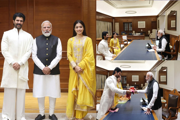 पीएम मोदी से मिले विजय देवरकोंडा और रश्मिका मंदाना, वेडिंग रिसेप्शन का दिया न्योता