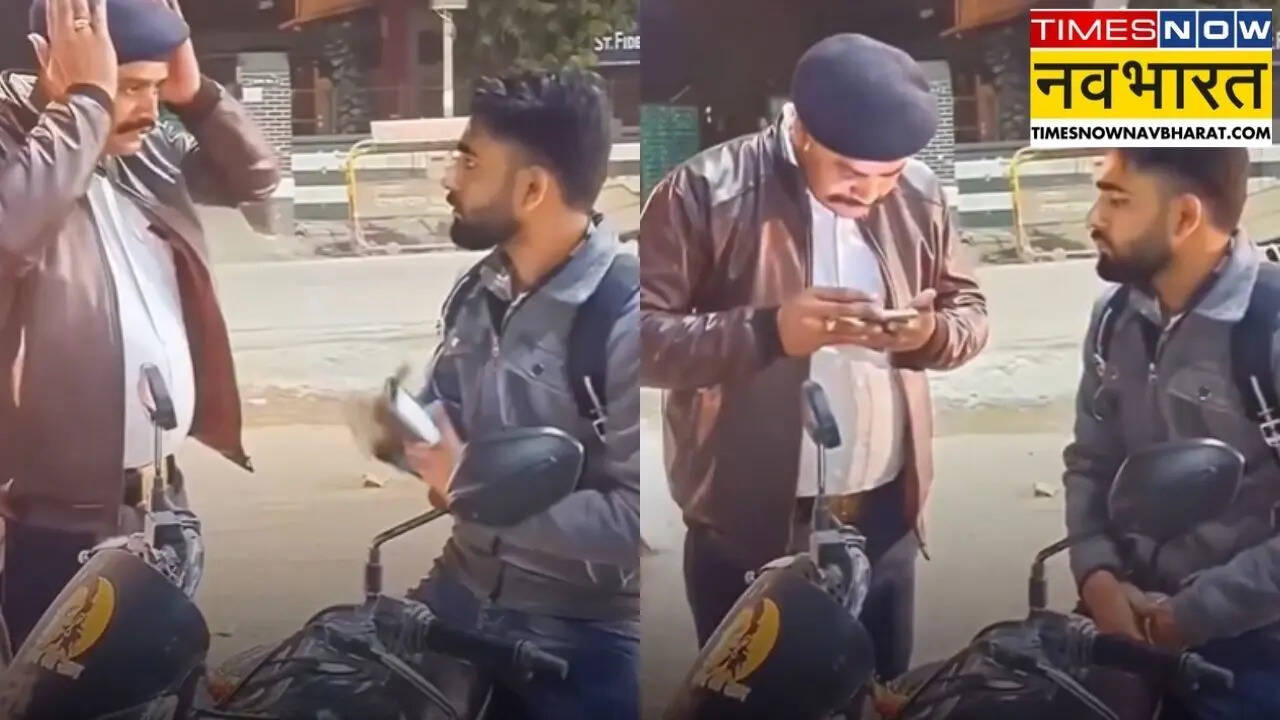 आज का वायरल वीडियो (20-FEB-2026): मूक-बधिर बाइक सवार के पास नहीं था हेलमेट, ट्रैफिक पुलिसकर्मी के रवैये ने जीता सबका दिल