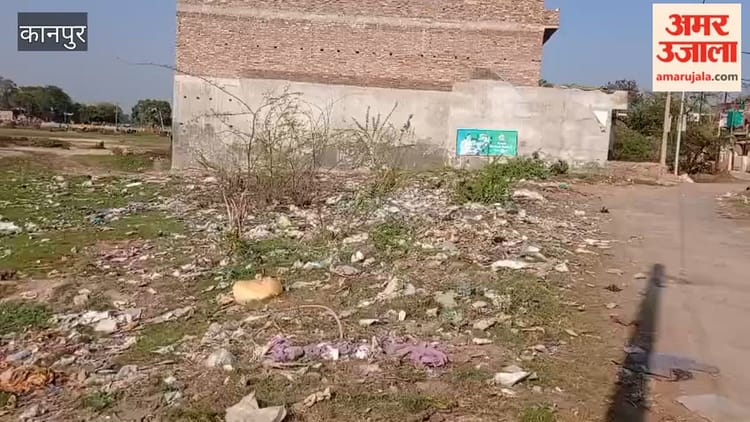 कानपुर: गांव में आरआरसी सेंटर, फिर भी गांव की सड़क किनारे लगे कूड़े के ढेर