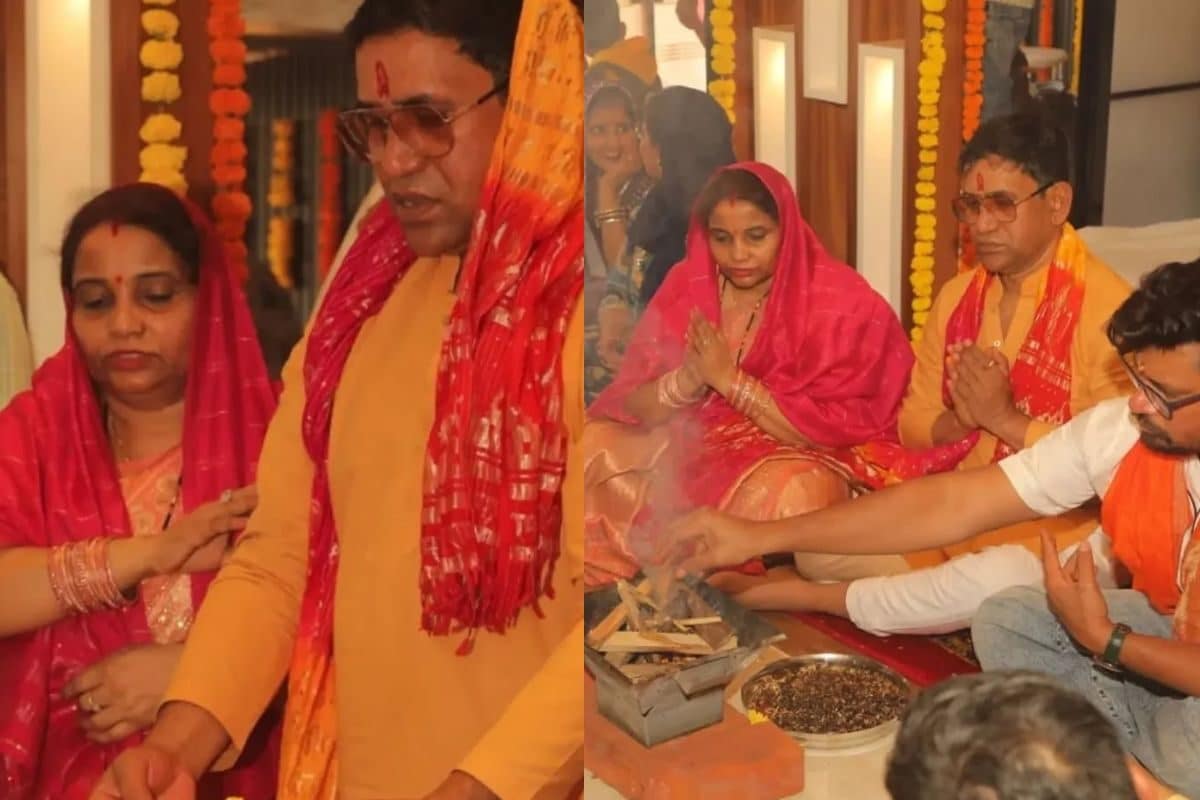 पहली बार दिखी निरहुआ की पत्नी की झलक, पति संग नए घर में किया गृह प्रवेश, वायरल हुईं कपल की तस्वीरें