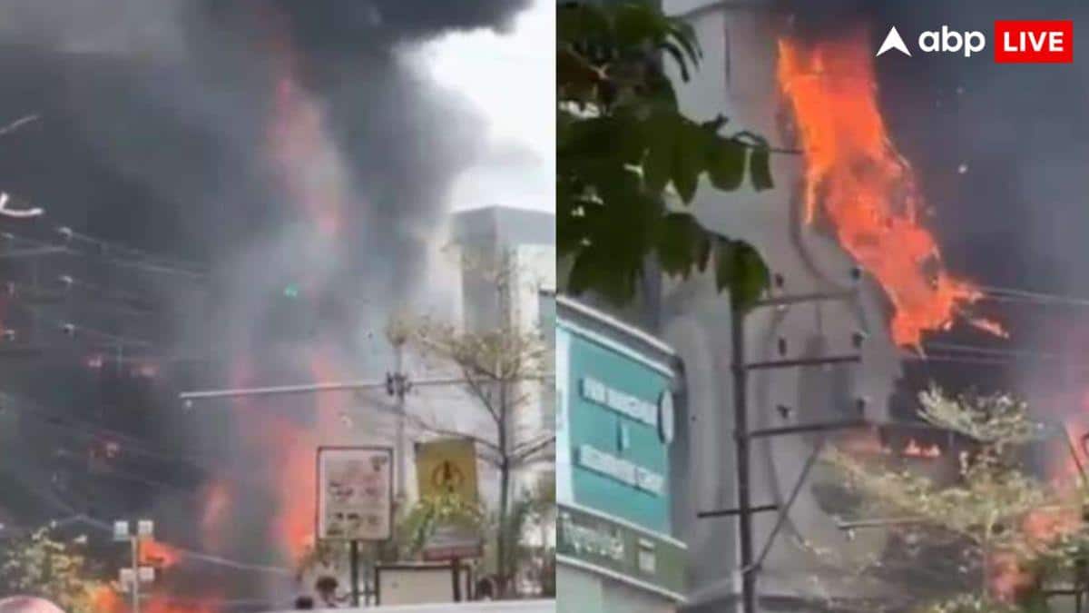 हैदराबाद के जुबली हिल्स में एक मॉल में लगी भीषण आग, फायर ब्रिगेड की गाड़ियां मौके पर मौजूद
