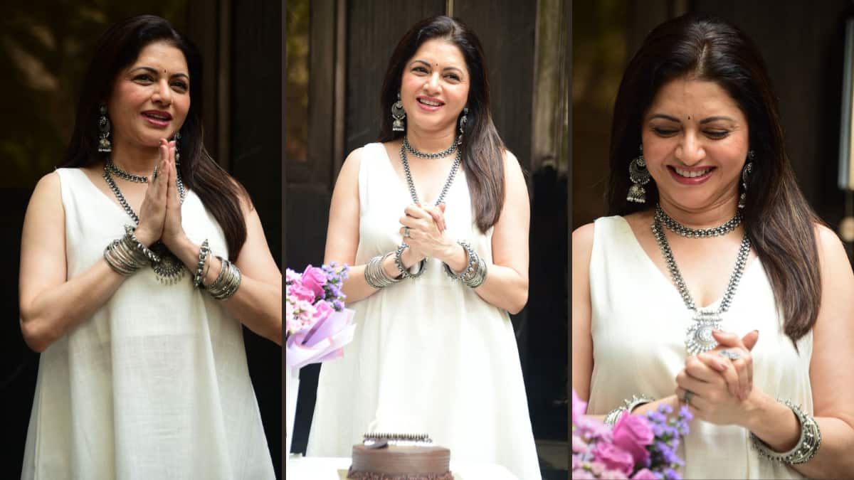 ऑफ-व्हाइट ड्रेस में भाग्यश्री ने ढाया कहर, पैपराजी संग बर्थडे सेलिब्रेट करती दिखीं एक्ट्रेस