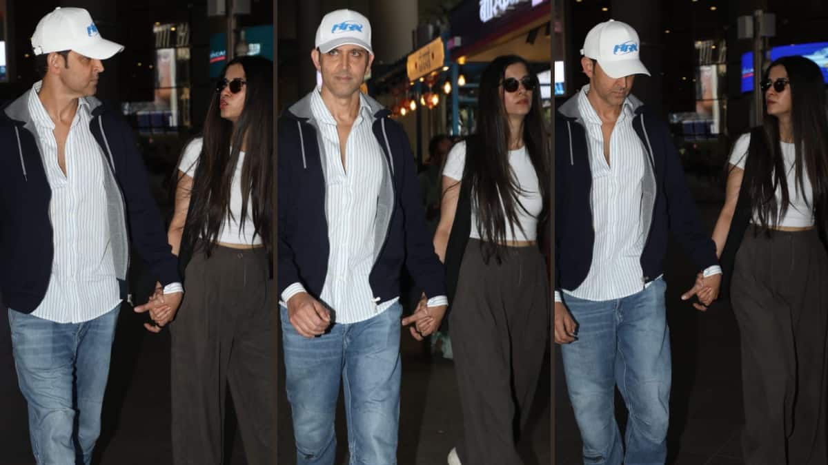 गर्लफ्रेंड सबा का हाथ थामे स्टाइलिश अंदाज में एयरपोर्ट पर स्पॉट हुए ऋतिक रोशन, कपल की केमिस्ट्री पर फिदा हुए फैंस