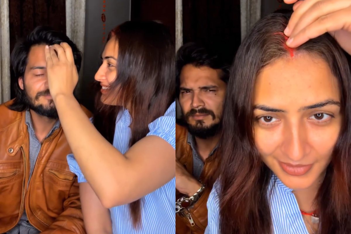 Chandrika Dixit: मांग में भरे सिंदूर से पार्टनर को किया तिलक, क्या सच में कर ली शादी?