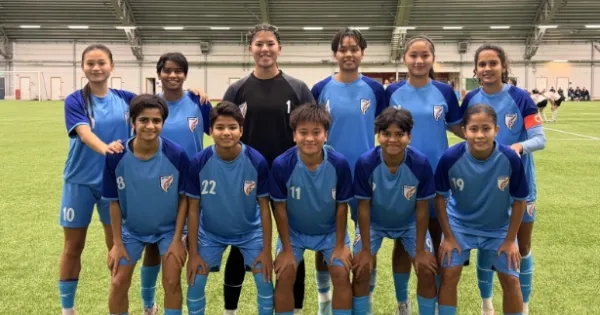 भारतीय अंडर-20 महिला टीम ने स्वीडिश क्लब एन्स्केडे आईके डैम से खेला ड्रॉ