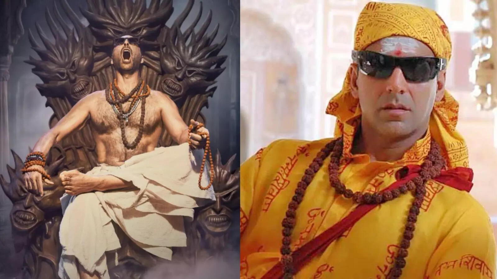 भूत बंगला: गले में ढेरों रुद्राक्ष की माला पहने दिखे अक्षय कुमार, लोगों को आई 'भूल भुलैया' की याद