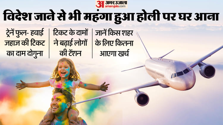Flight Ticket Price On Holi: होली पर अपनों को रंग लगाना पड़ेगा महंगा, आसमान छू रहे फ्लाइट टिकट के दाम