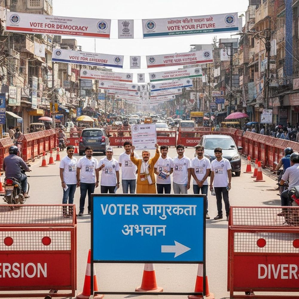 लखनऊ में वोटर जागरूकता अभियान:बंगलाबाजार में आज ट्रैफिक डायवर्जन, कई रास्ते रहेंगे बंद