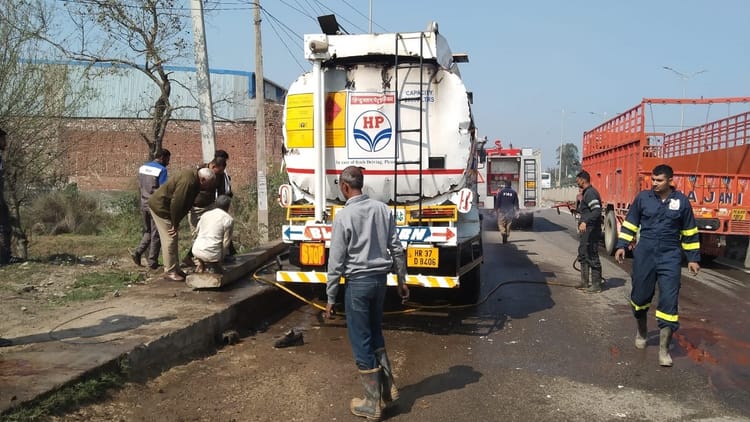 अंबाला में हादसा: डीजल के एक खाली टैंकर में हुआ धमाका, युवक की मौत; 3 माह पहले भी इसी जगह हुआ था धमाका