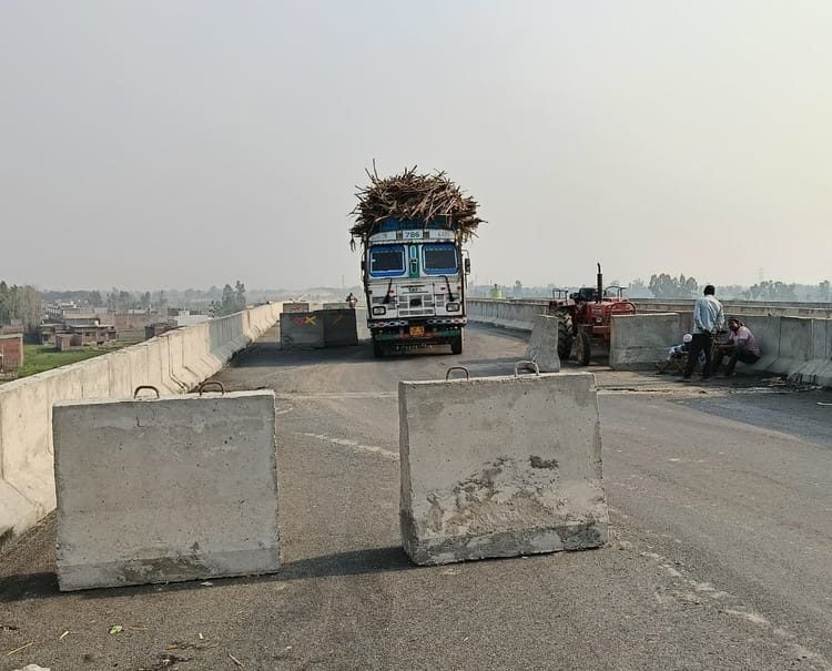 Bijnor News: काशीपुर-हरिद्वार फोरलेन के जलालाबाद पुल से गुजरने लगे वाहन