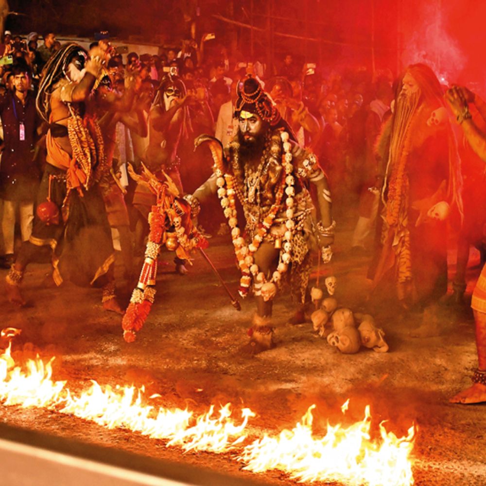 शिव की बारात में शामिल हुए केरल के कांतारा और हरियाणा के अघोरी