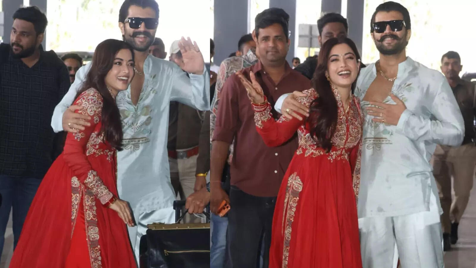 शादी के बाद पहली बार दिखे रश्मिका मंदाना और विजय देवरकोंडा, एयरपोर्ट Video में नई दुल्हन का खुमार