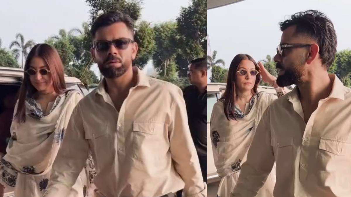 गले में तुलसी की माला और माथे में बिंदी, एयरपोर्ट पर पति विराट संग स्पॉट हुईं अनुष्का, सादगी भरे अंदाज ने जीता दिल
