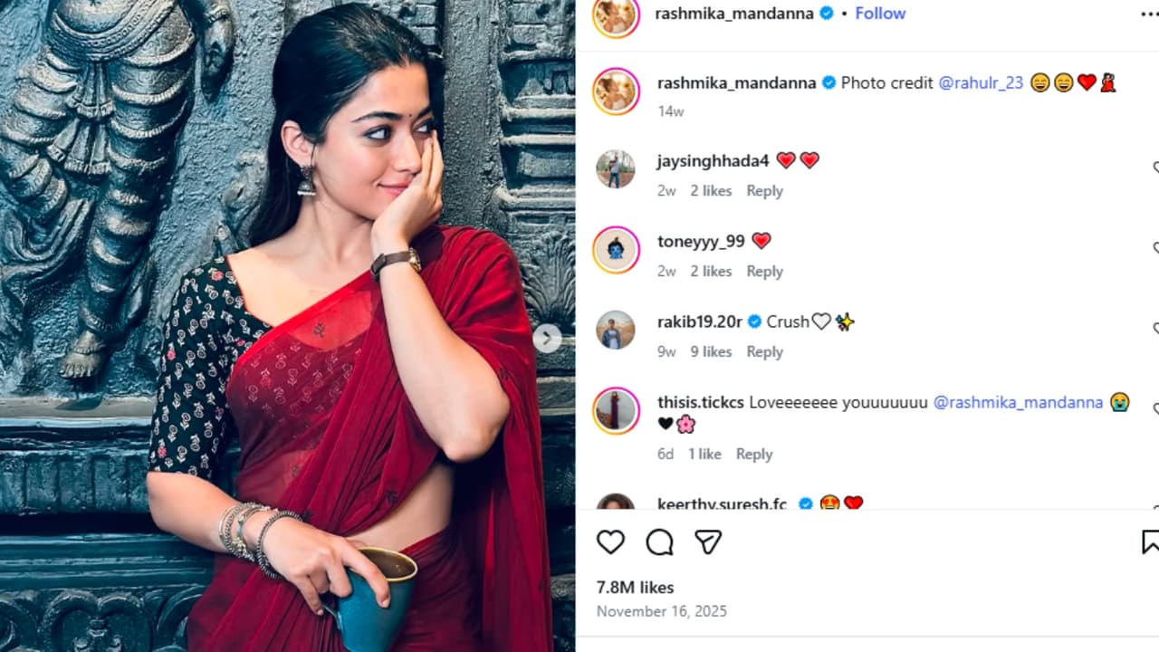 रश्मिका मंदाना की वो 10 तस्वीरें जिन पर मिले सबसे ज्यादा लाइक्स, देखिए किस लुक ने जीता फैंस का दिल?