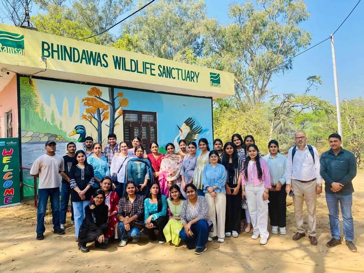 Rohtak News: एमडीयू के छात्रों ने किया भिंडावास अभयारण्य भ्रमण