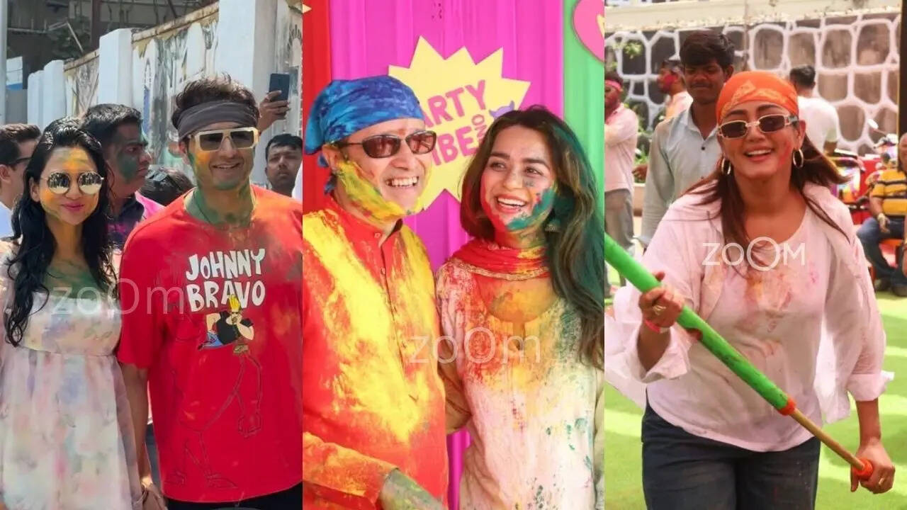 Times Group MD Vineet Jain's Holi Party 2026: एमडी विनीत जैन ने TV स्टार्स संग मनाई होली, गौरव-फरहाना ने खींचा ध्यान