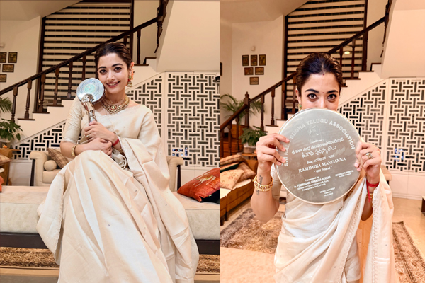 तेलंगाना गद्दर फिल्म अवॉर्ड्स में रश्मिका का जलवा, राज्य स्तर का सम्मान पाकर हुईं भावुक