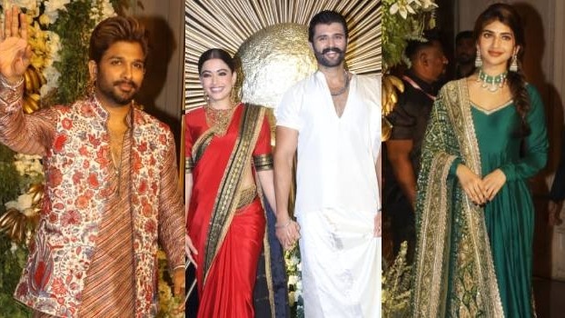 अल्लू अर्जुन से चिरंजीवी तक, विजय-रश्मिका के वेडिंग रिसेप्शन में लगा सितारों का मेला, देखें Photos