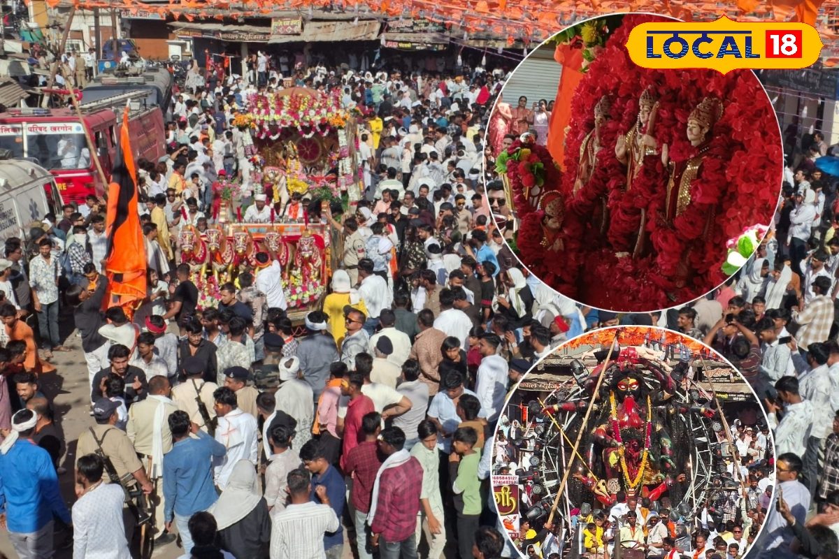 खरगोन में रामनवमी पर उमड़ा जनसैलाब! 17 झांकियां, 15 DJ और ‘जय श्रीराम’ से गूंज उठा पूरा शहर