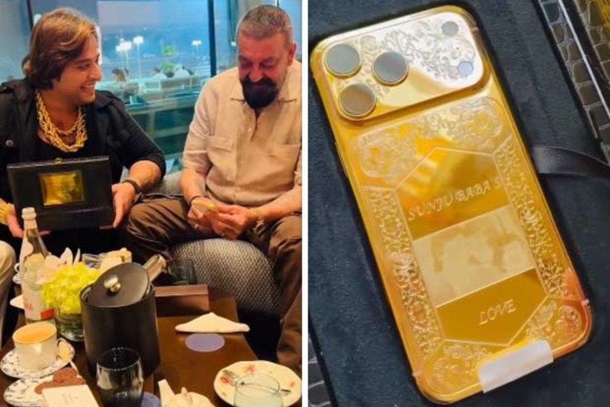पाकिस्तानी फैन ने 'संजू बाबा' को दिया सोने से लिपटा iPhone, गिफ्ट देखकर खिला चेहरा