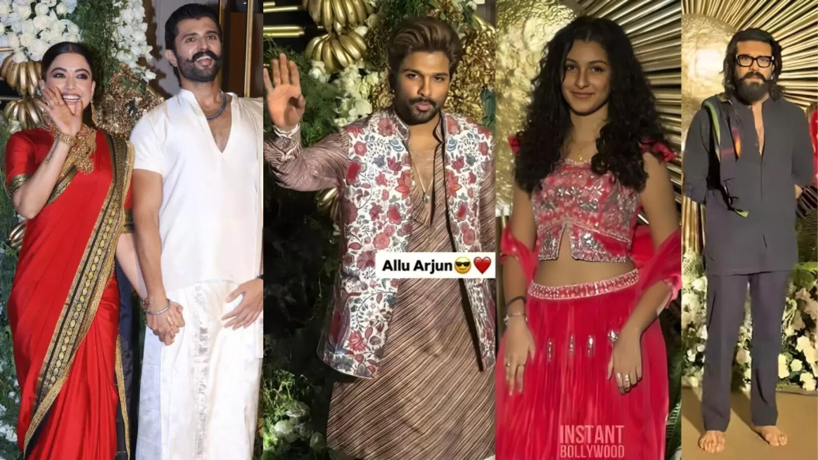 रश्मिका-विजय के रिसेप्शन में पहुंचे अल्लू अर्जुन तो नंगे पांव दिखे राम चरण, महेश बाबू की बेटी पर अटकी नजर