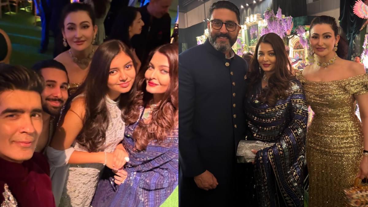 ऐश्वर्या राय और अभिषेक संग ग्लैमरस अंदाज में दिखीं आराध्या, मम्मी-पापा की लाडली ने महफिल में लगाए चार चांद