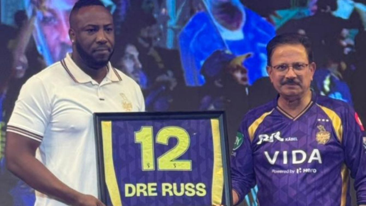 आंद्रे रसेल के सम्मान में KKR ने जर्सी नंबर 12 को रिटायर किया