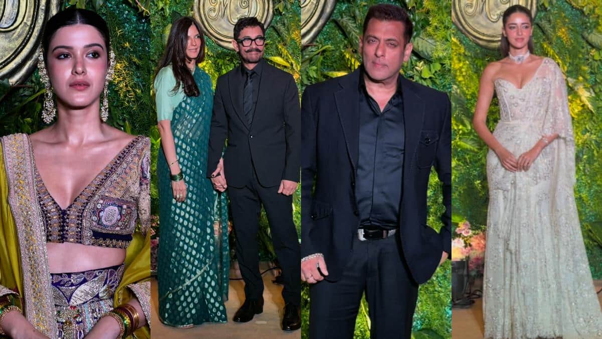 शादी में साथ पहुंचें आमिर खान और गौरी, हाथों में हाथ डालकर दिया पोज, सलमान समेत ये सेलेब्स भी हुए शामिल