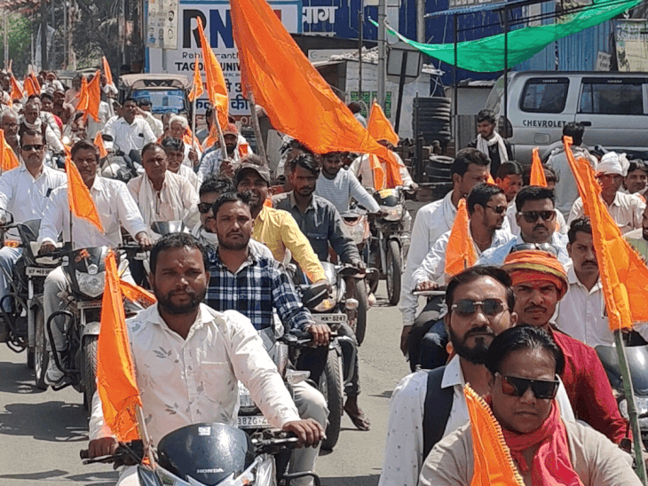 रायसेन में दो समाजों ने निकाली शोभायात्रा, बाइक रैली:सिंधी समाज ने झूलेलाल जयंती, लोधी समाज ने अवंतीबाई बलिदान दिवस मनाया