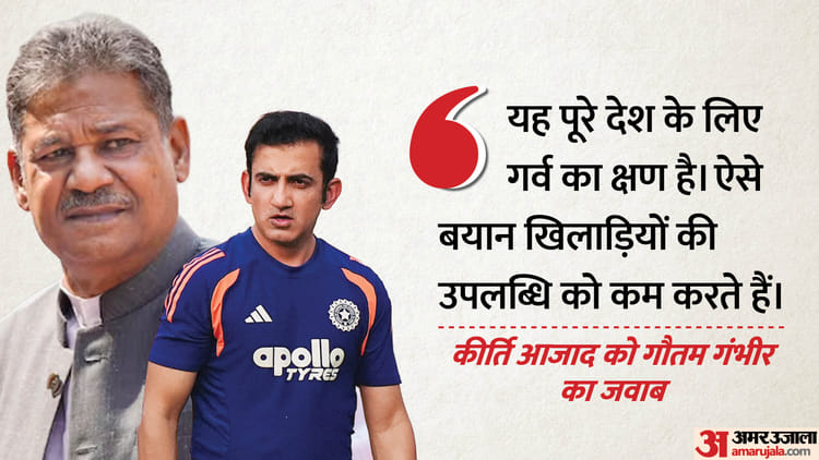 ट्रॉफी को मंदिर ले जाने पर विवाद: कीर्ति आजाद पर गंभीर का पलटवार, कहा- ऐसे बयान उपलब्धियों का महत्व घटाते हैं