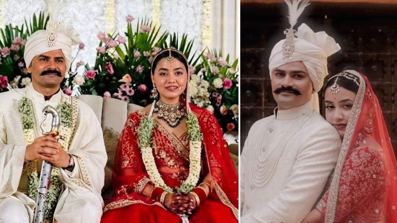 लाल लहंगे में बला की खूबसूरत IPS अंशिका, शेरवानी में छाए केके बिश्नोई, ऐसा रहा लुक