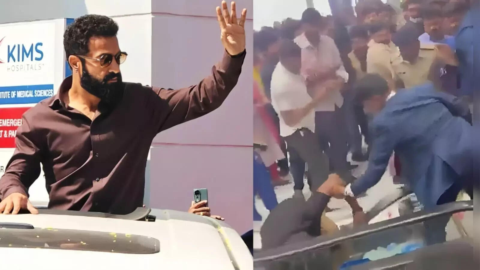 JR NTR की एक झलक पाने के लिए अस्पातल में घुसी फैंस की भीड़, तोड़फोड़ मचने के बाद पुलिस ने किया लाठीचार्ज