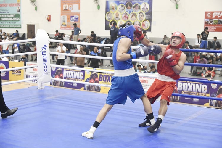 Kurukshetra News: विवि में बॉक्सिंग चैंपियनशिप के विजेताओं का किया स्वागत