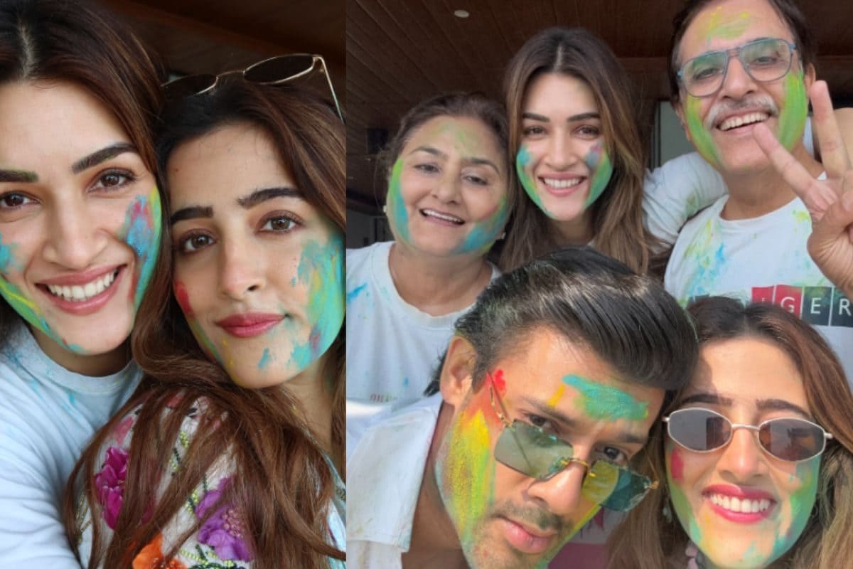होली के रंगों में मस्ती करती दिखीं कृति सेनन, नूपुर-स्टेबिन बेन संग शेयर कीं खूबसूरत तस्वीरें