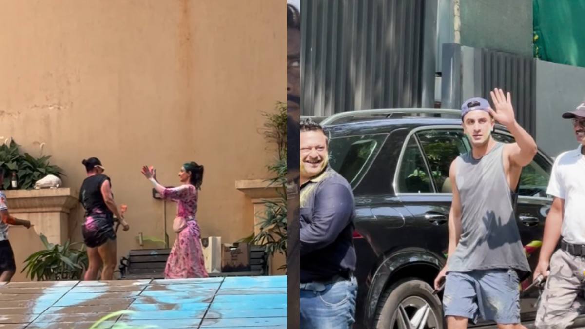 बॉलीवुड में शुरू हो गई होली की धूम, अबीर-गुलाल लगाए दिखे रणबीर कपूर, रंगों में सनी दिखीं सोहा और नेहा धूपिया