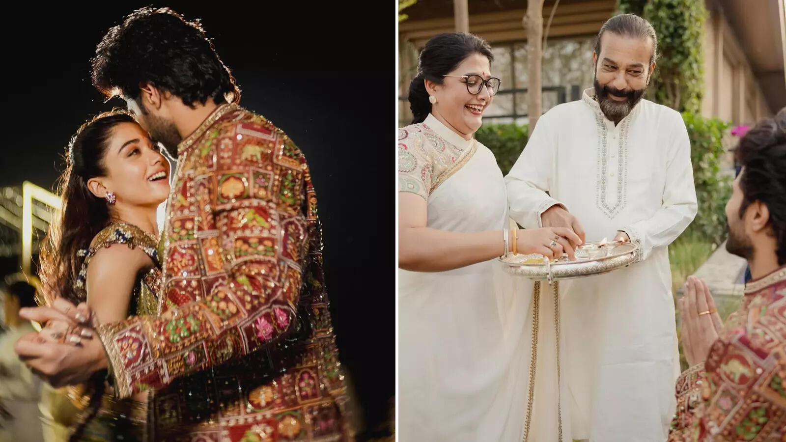 रश्मिका मंदाना ने शेयर कीं मेहंदी की खूबसूरत तस्वीरें, सासू मां के सामने हाथ जोड़ बैठ गए विजय देवरकोंडा