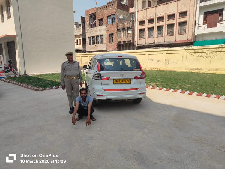 Firozabad News: पेट्रोल भरवाकर स्टंट दिखाते हुए भागा कार चालक, पुलिस ने दबोचा