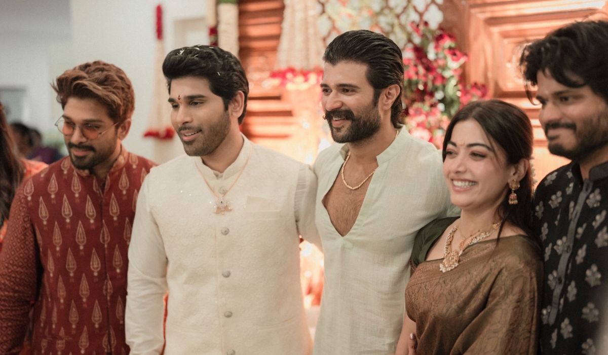 Allu Sirish की पेली कोडुकु सेरेमनी में लगा सितारों का जमावड़ा, न्यूलीवेड विजय-रश्मिका की मौजूदगी ने बढ़ाई रौनक