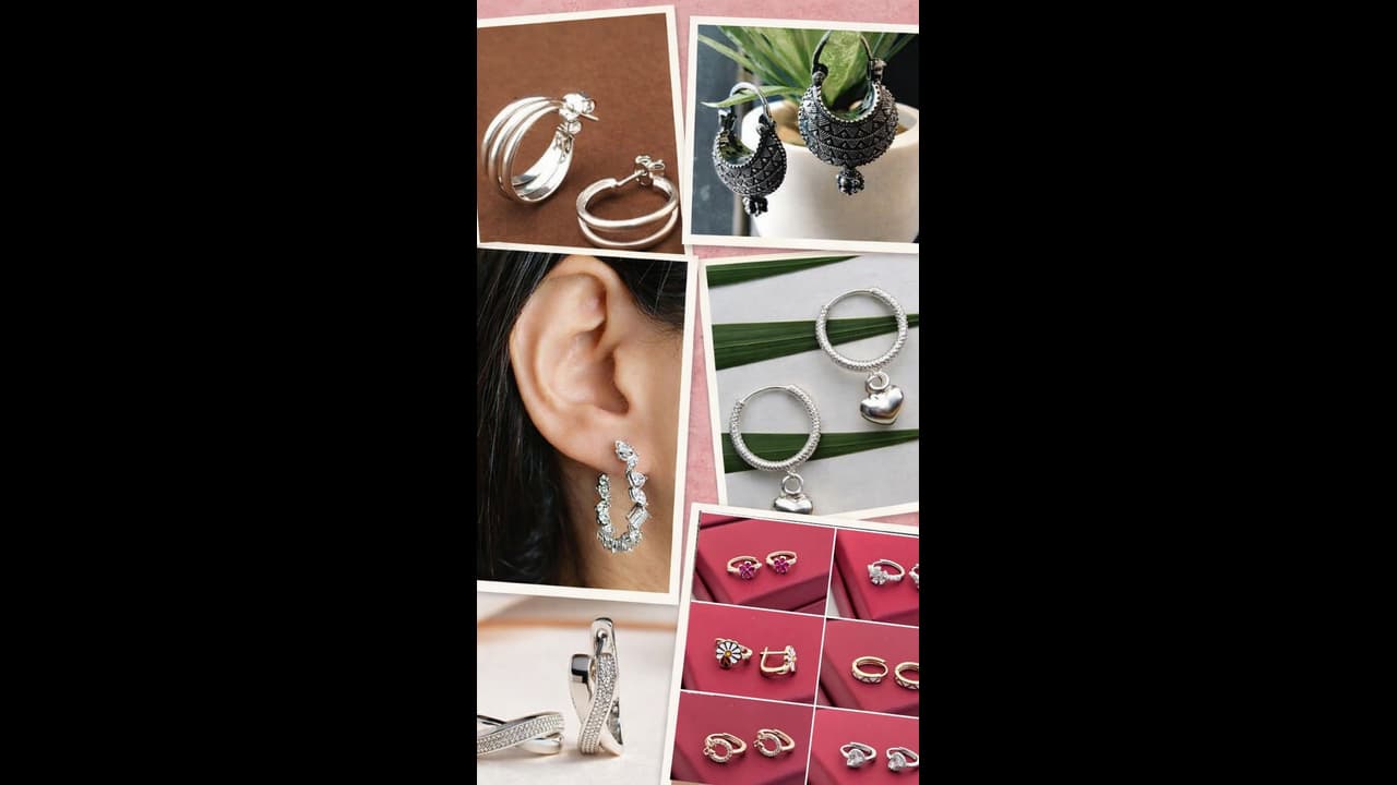 सिल्वर बाली हूप इयररिंग डिजाइन, बजट में पाएं ऑफिस के लिए स्टाइलिश पीस