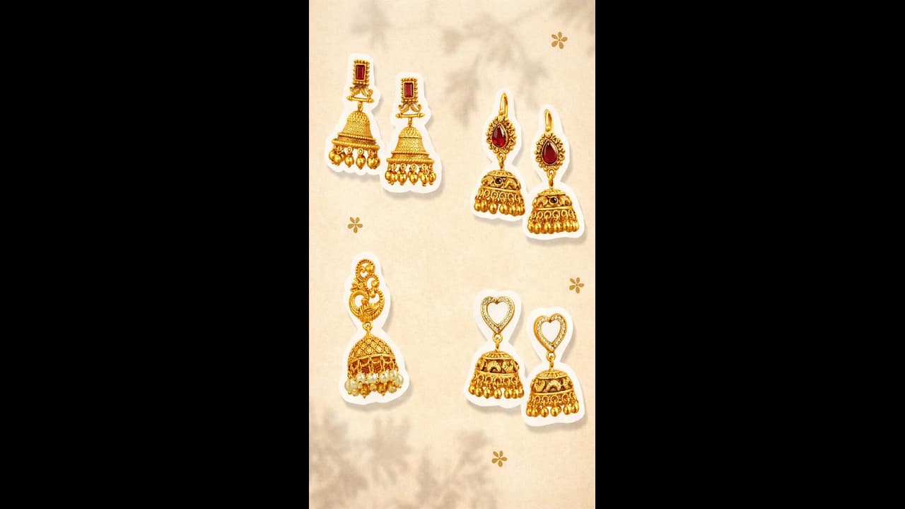 Minimal Gold Jhumka: महंगाई में भी प्यार रहेगा बरकरार, वाइफ को दें ये खूबसूरत गोल्ड झुमके