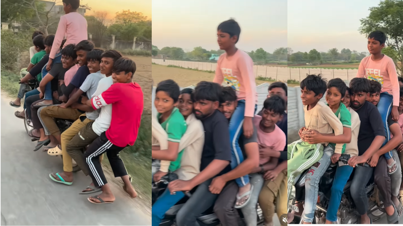 Viral Video: ये तो हेवी ड्राइवर निकला...बाइक पर बैठा लिए इतने लोग गिनती करके दिमाग के परखच्चे उड़ जाएंगे
