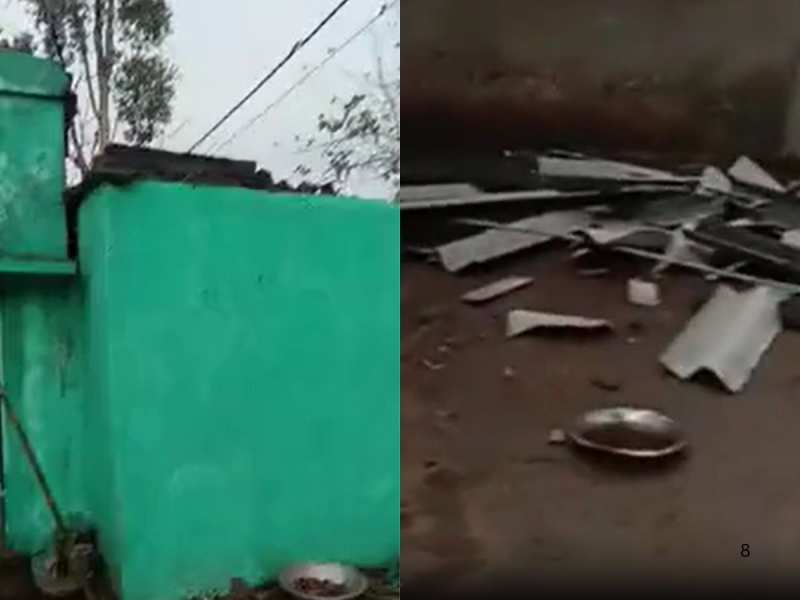 खूंटी में मौसम का तांडव: उड़े घर के एस्बेस्टस, कहीं गिरी बिजली तो कहीं ढहे कच्चे मकान