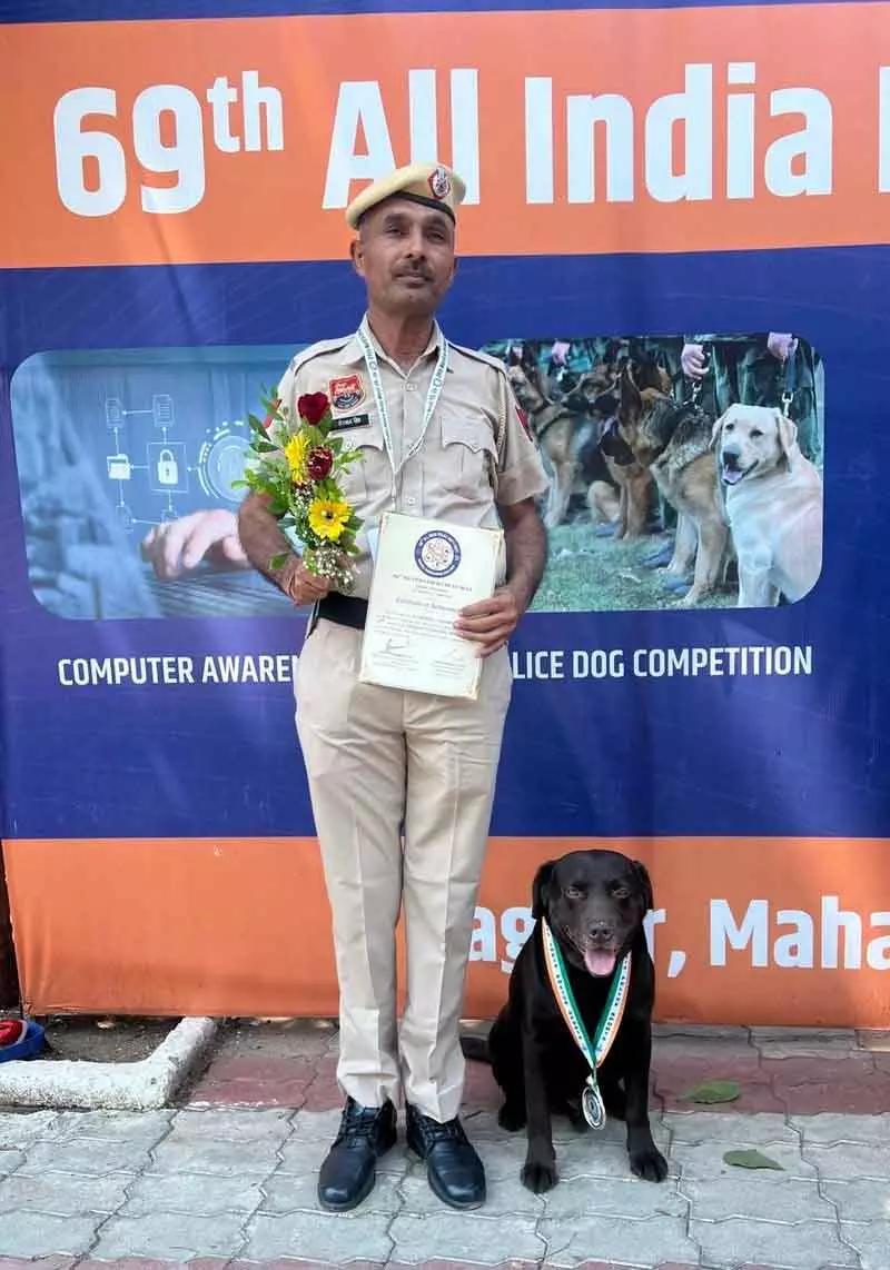 Haryana पुलिस की डॉग यूनिट ने नेशनल लेवल पर चमक बिखेरी