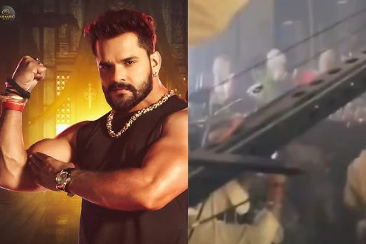 Khesari Lal Yadav Viral Video:भोजपुरी सिंगर के गाते ही भीड़ ने फेंके जूते- चप्पल, देखें कैसे लाइव शो जंग में बदला?