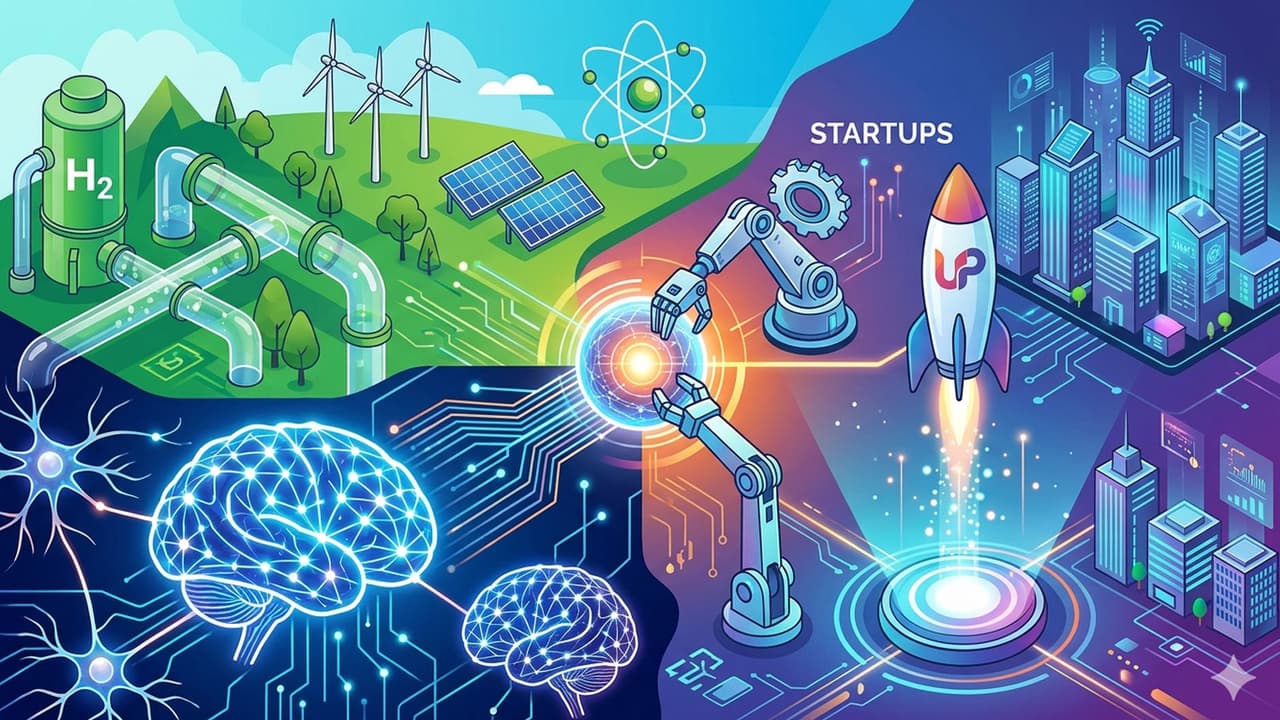 CM योगी का बड़ा प्लान: AI, ग्रीन हाइड्रोजन और स्टार्टअप्स से यूपी बनेगा देश का Deep Tech Capital